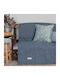 Aslanis Home Basic Collection Ριχτάρι Τετραθέσιου Καναπέ 180x350εκ. Blue