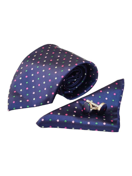 Men's Tie Set Printed Blue