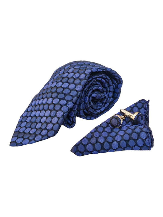 Men's Tie Set Monochrome Blue