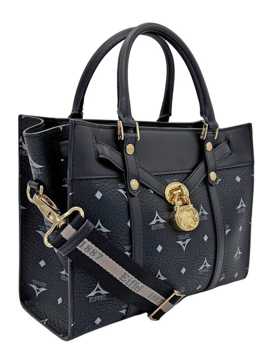 La tour Eiffel Damen Tasche Hand Schwarz