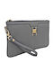 Leather Women's Clutch Grey