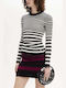 Sonia Rykiel Damen Langarm Pullover Black/White