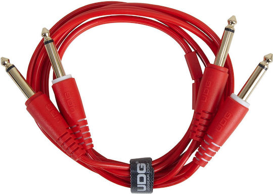 UDG Cable 2 x 6.3mm male - 2x 6.3mm male 1.5m Red (U97002RD)