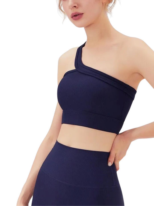 Amouna Women's Athletic Sports Bra Navy Blue