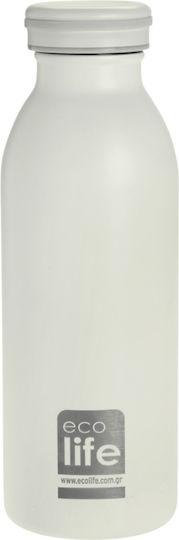 Lifegreen Μπουκάλι Θερμός Ανοξείδωτο BPA Free 450ml Λευκό