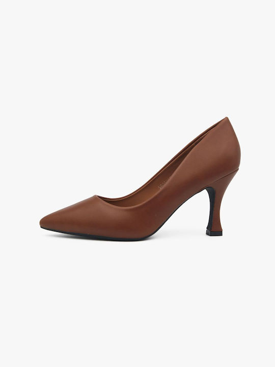 Joya Pointed Toe Brown Heels