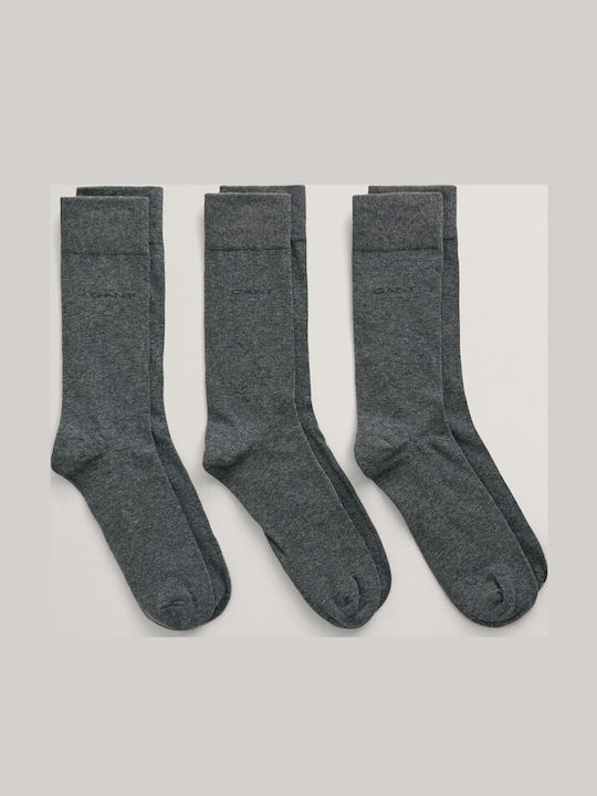 Gant Ανδρικές Μονόχρωμες Κάλτσες Γκρι 3Pack