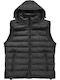 Double Men's Sleeveless Puffer Jacket Black