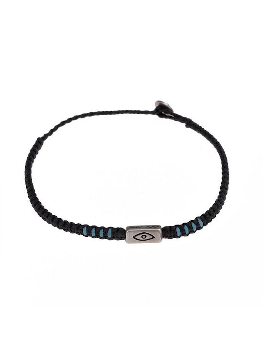 Ioni Bracelet Macrame with design Eye made of Silver