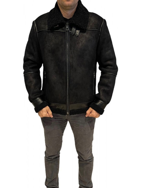 MARKOS LEATHER Μουτον Δερμάτινο Χειμωνιάτικο Μπ...