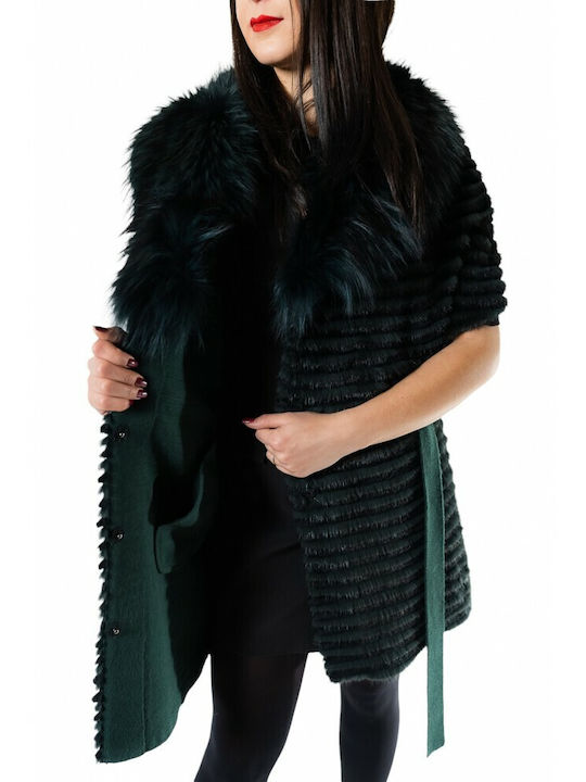 MARKOS LEATHER Women's Long Fur Green