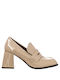 Keys Patent Leather Beige Heels