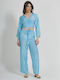 Ble Resort Collection Women's Pants Beachwear in Blue color