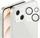 Black Circles Camera Protection Tempered Glass Black for the iPhone 13