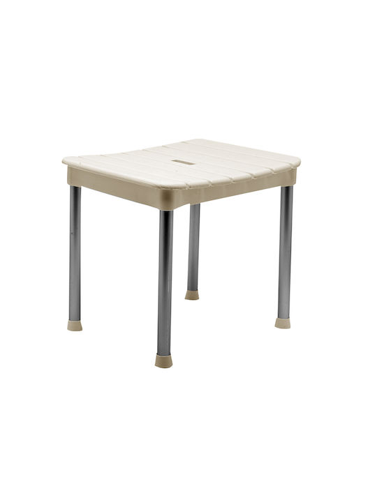 TnS Kunststoff Badezimmer Mülleimer Beige