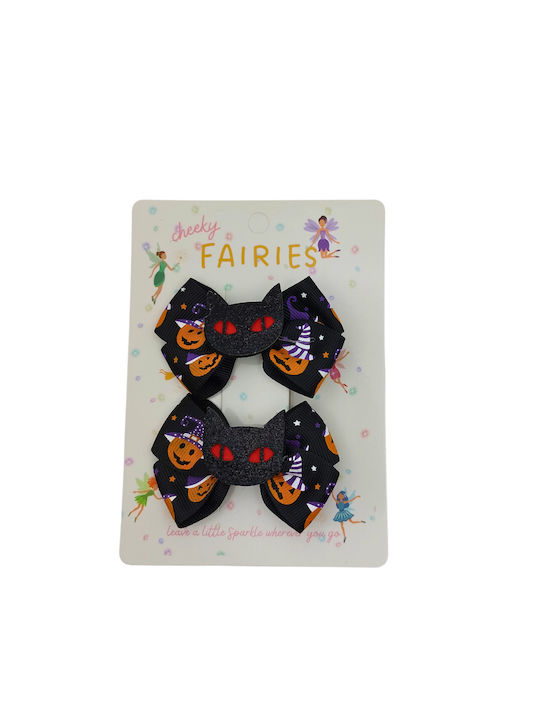 Cheeky Fairies Σετ Παιδικά Κοκαλάκια με Κλιπ σε Μαύρο Χρώμα