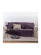 Nef-Nef Homeware New Tanger Zweisitzer-Sofa Überwurf Chenille 180x250cm Lila/Ecru
