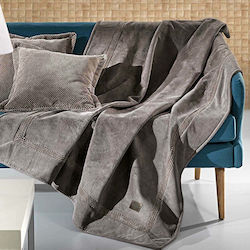 Guy Laroche Rubicon Three-Seater Sofa Throw 2 Sides 170x300cm Choco
