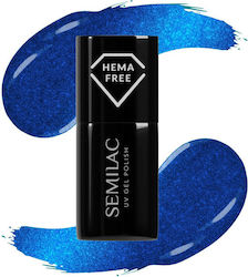 Semilac Ημιμόνιμο Βερνίκι Νυχιών blue silk pyja...