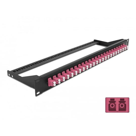 DeLock Οπτικό Patch Panel για Rack 1U 19" 48 Θυρών Μαύρο