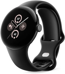 Google Pixel Watch 2 LTE Aluminium with eSIM and Heart Rate Monitor (Matte Black / Obsidian Active Band)