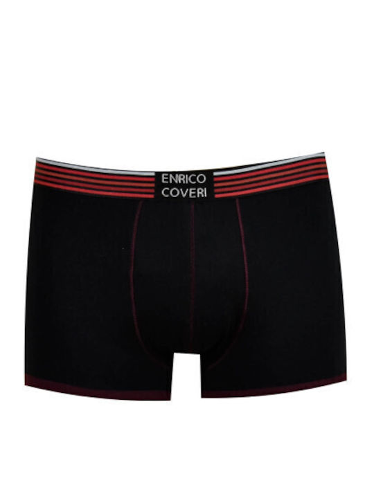 Enrico Coveri Herren Boxershorts Schwarz 1Packung