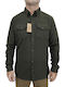 Long-sleeved Flannel Shirt Khaki