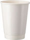 Intertan Disposable Cup Paper Double Wall White 354ml 25pcs