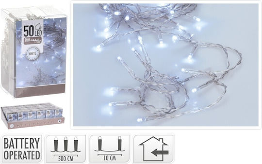 50 Λαμπάκια LED Λευκά σε Σειρά