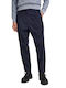 Pleated Παντελόνι σε Relaxed Εφαρμογή Navy Μπλε