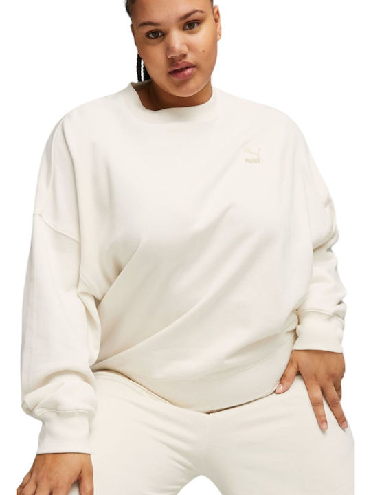 PUMA Classics Μακρύ Γυναικείο Φούτερ Μπεζ