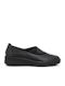 Leather Women's Moccasins in Black Color