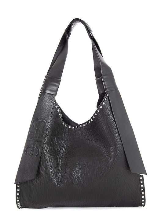 Costume National Leather Women's Bag Shoulder Black