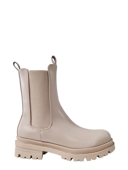 Ligglo Women's Chelsea Boots Beige