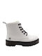 Elinor Kids Boots from Patent Leather with Zipper White