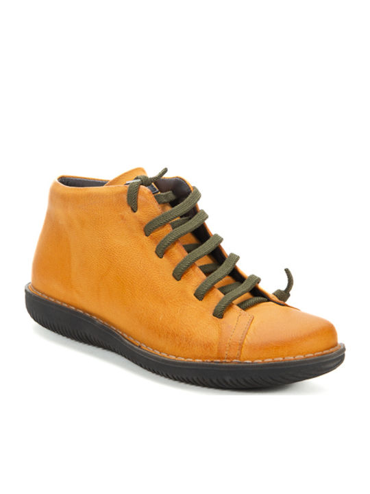Chacal Leather Women's Ankle Boots Yellow