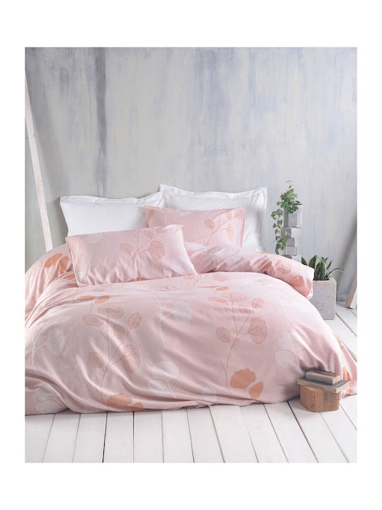 Rythmos Morin Super Double Duvet Cover Set with Pillowcases 225x240 Pink