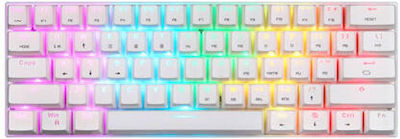 Motospeed SK62 Wireless Gaming Mechanical Keyboard 60% with Outemu Red switches and RGB lighting (English US) White