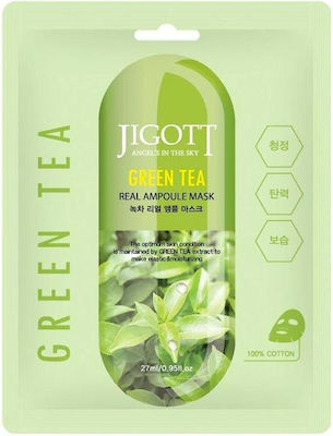 Jigott Green Tea Real Μάσκα Προσώπου με Πράσινο Τσάι 27ml