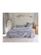 Rythmos Velours Decke Bordeau Moné 160x220cm Silber