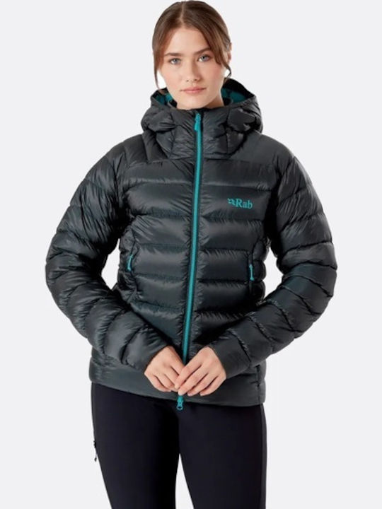 Women's Short Puffer Jacket for Winter Black