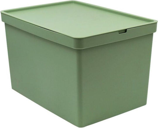 Viomes Nova Plastic Storage Box with Lid Green 35.5x26.5x22cm