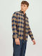 Jack & Jones Men's Shirt Long Sleeve Brown