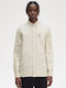 Long-sleeved Cotton Shirt Beige