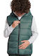 Kids' Sports Jacket Sleeveless with Hood Green