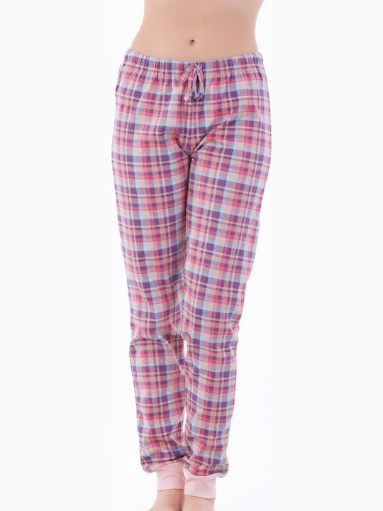 MEI Winter Damen Pyjama-Hose Rosa