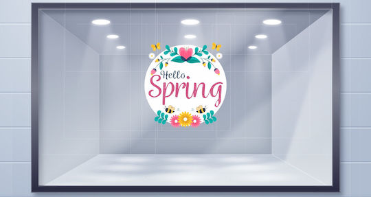 UrbanStickers Autocolant Afișare Decorativ Timpul de primăvară 85x88cm 49097 1buc