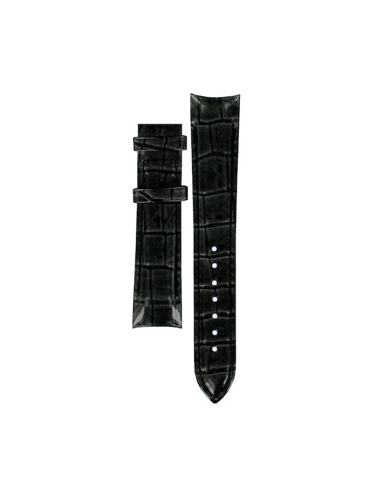Tissot Couturier Δερμάτινο Λουράκι Μαύρο 18mm