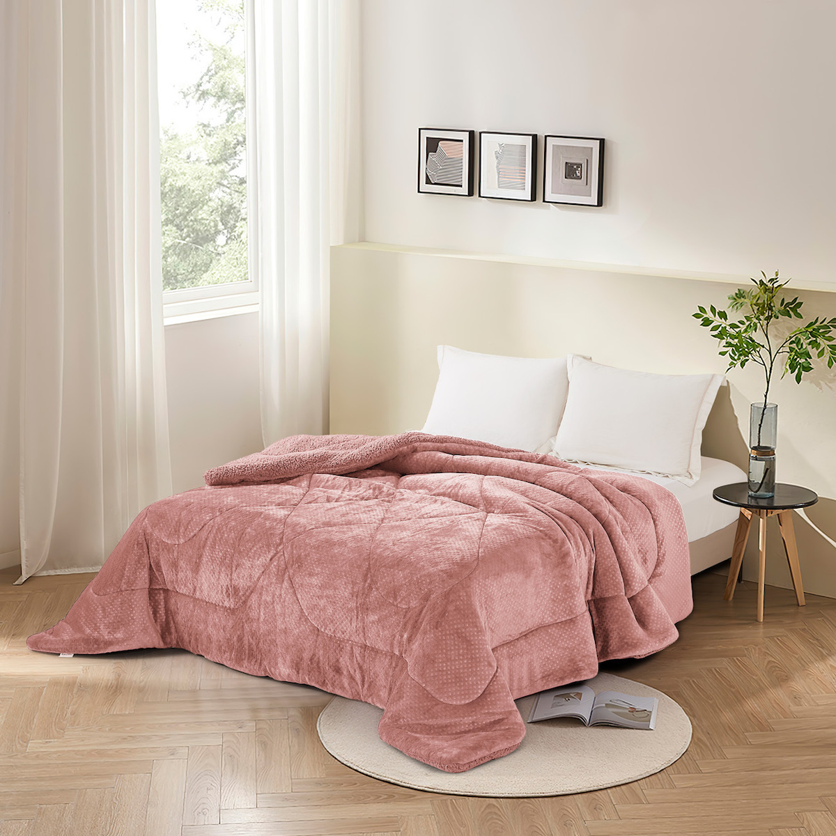 Anna Riska Κουβερτοπάπλωμα Μονό 160x220εκ. Vienna Blush Pink 430698 ...