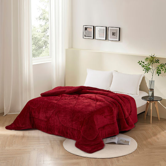 Anna Riska Κουβερτοπάπλωμα Μονό 160x220εκ. Vienna Bordo 770 GSM